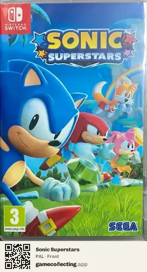 Sonic Superstars Nintendo Switch, PAL box front
