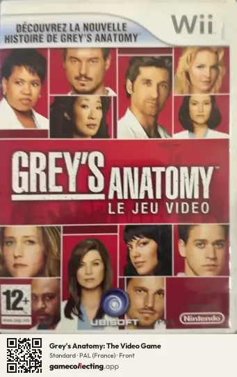 Grey's Anatomy: The Video Game Nintendo Wii, France box front