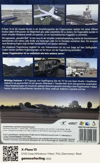 X-Plane 10 Computer, Germany box back