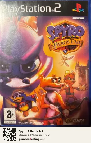 Spyro: A Hero's Tail PlayStation 2, Spain box front