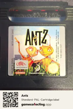 Antz Game Boy Color, PAL cartridge label