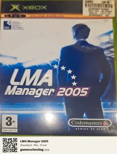 LMA Manager 2005 Xbox, PAL box front