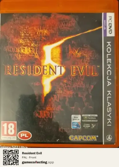 Resident Evil Computer, PAL box front