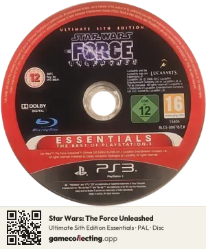 Star Wars: The Force Unleashed PlayStation 3, PAL disc