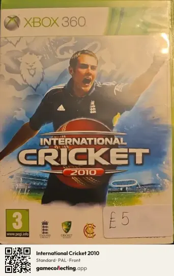 International Cricket 2010 Xbox 360, PAL box front