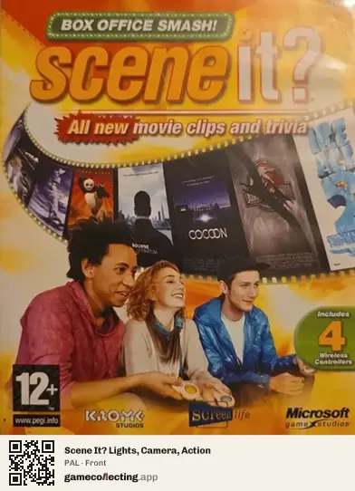 Scene It? Lights, Camera, Action Xbox 360, PAL box front