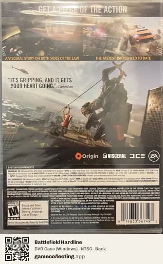 Battlefield Hardline Computer, NTSC box back