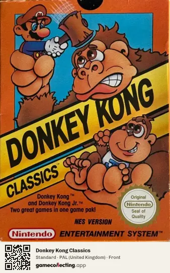 Donkey Kong Classics Nintendo Entertainment System, United Kingdom box front
