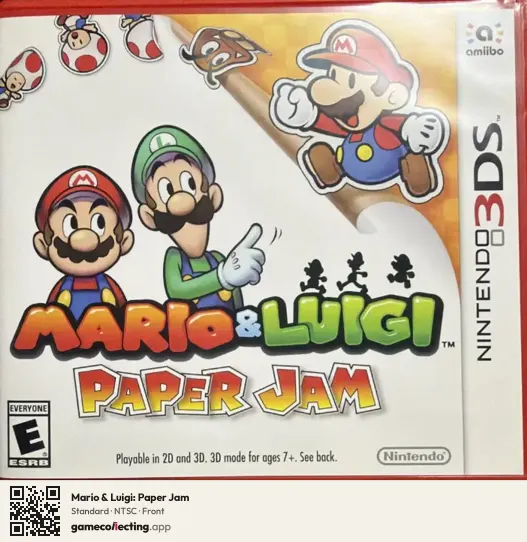 Mario & Luigi: Paper Jam Nintendo 3DS, NTSC box front