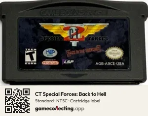 CT Special Forces: Back to Hell Game Boy Advance, NTSC cartridge label