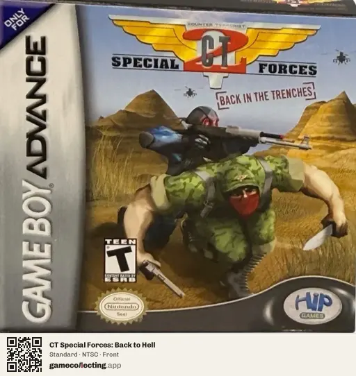 CT Special Forces: Back to Hell Game Boy Advance, NTSC box front