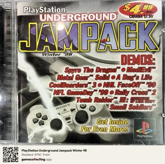 PlayStation Underground Jampack Winter 98 PlayStation, NTSC box front