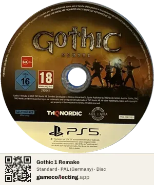 Gothic 1 Remake PlayStation 5, PAL disc