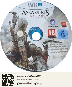 Assassin's Creed III Nintendo Wii U, PAL disc