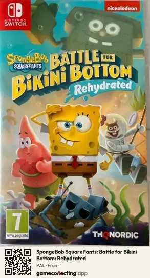 SpongeBob SquarePants: Battle for Bikini Bottom: Rehydrated Nintendo Switch, PAL box front