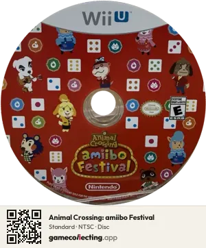 Animal Crossing: amiibo Festival Nintendo Wii U, NTSC disc