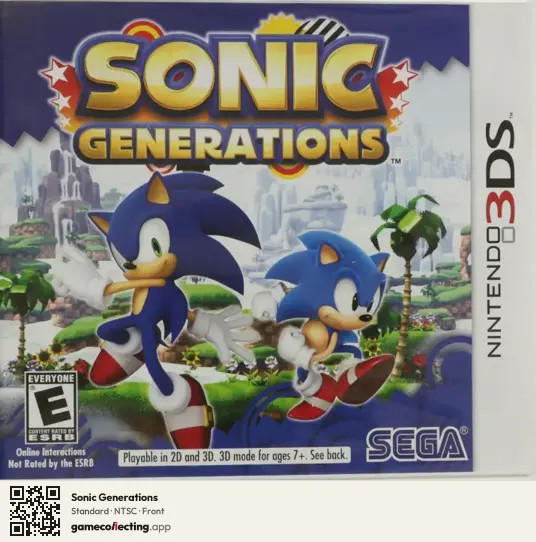 Sonic Generations Nintendo 3DS, NTSC box front