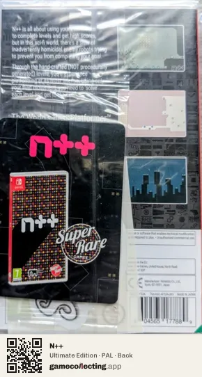 N++ Nintendo Switch, PAL box back