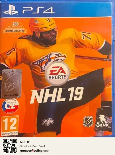 NHL 19 PlayStation 4, PAL box front