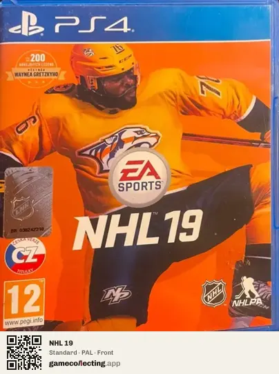 NHL 19 PlayStation 4, PAL box front