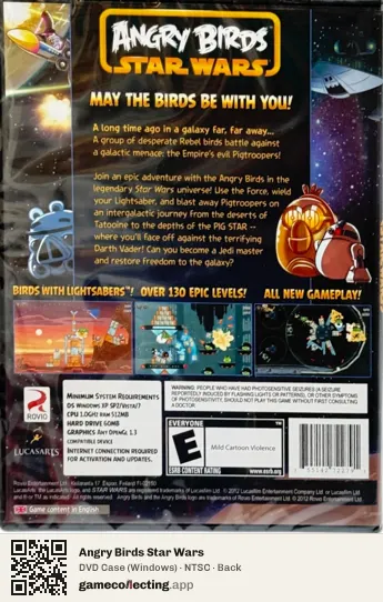 Angry Birds Star Wars Computer, NTSC box back