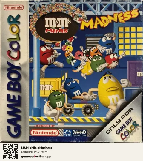 M&M's Minis Madness Game Boy Color, PAL box front