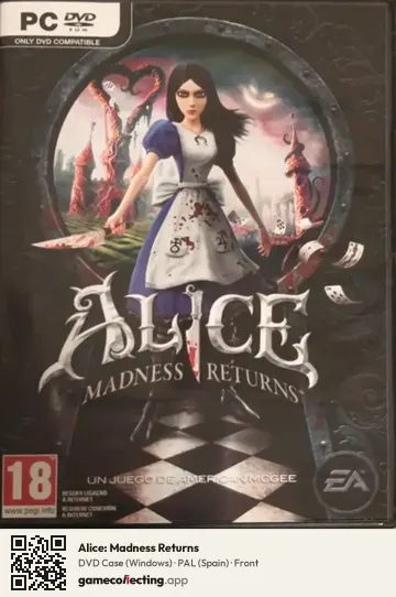 Alice: Madness Returns Computer, Spain box front