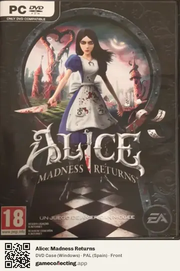 Alice: Madness Returns Computer, Spain box front