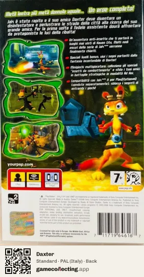 Daxter PlayStation Portable, Italy box back