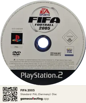 FIFA 2005 PlayStation 2, PAL disc