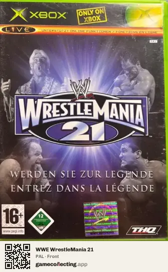 WWE WrestleMania 21 Xbox, PAL box front