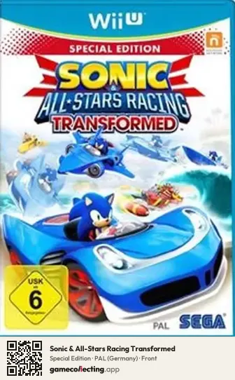Sonic & All-Stars Racing Transformed Nintendo Wii U, Germany box front