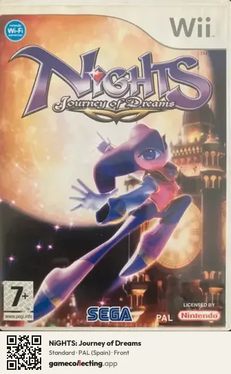 NiGHTS: Journey of Dreams Nintendo Wii, Spain box front