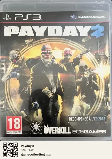 Payday 2 PlayStation 3, PAL box front