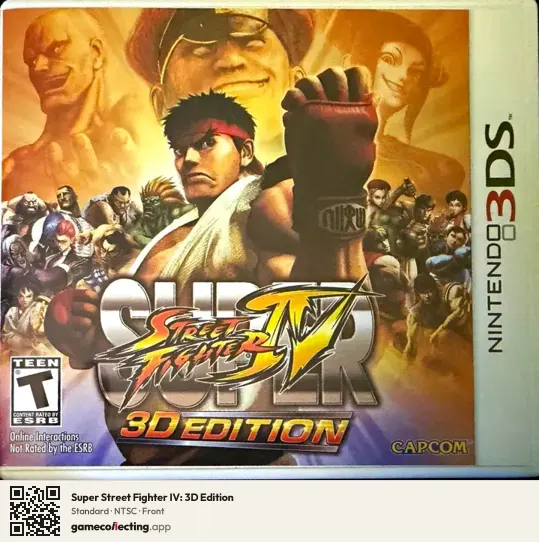 Super Street Fighter IV: 3D Edition Nintendo 3DS, NTSC box front