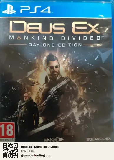 Deus Ex: Mankind Divided PlayStation 4, PAL box front