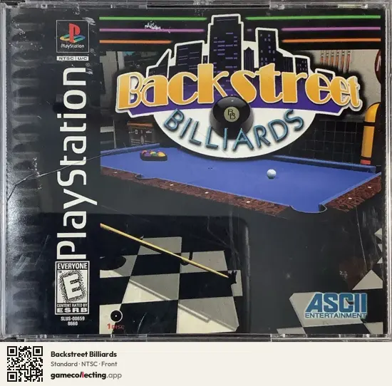 Backstreet Billiards PlayStation, NTSC box front