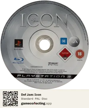 Def Jam: Icon PlayStation 3, PAL disc