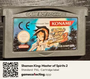 Shaman King: Master of Spirits 2 Game Boy Advance, PAL cartridge label