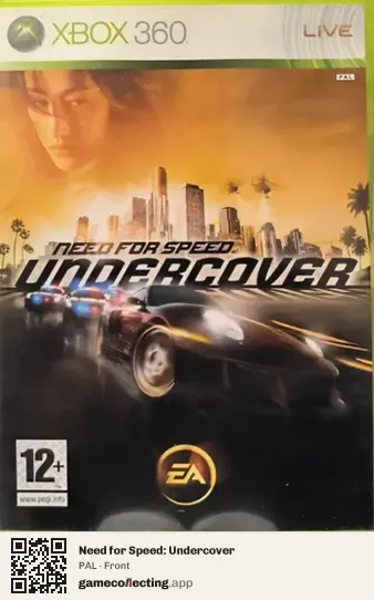Need for Speed: Undercover Xbox 360, PAL box front