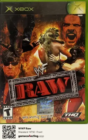WWF Raw Xbox, NTSC box front