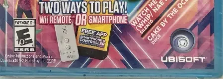 Just Dance 2017, the ESRB box on its front