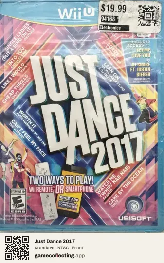 Just Dance 2017 Nintendo Wii U, NTSC box front