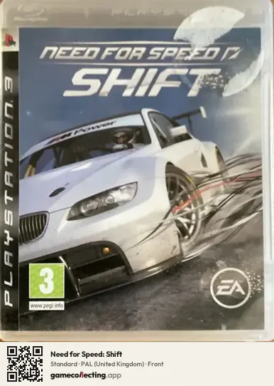 Need for Speed: Shift PlayStation 3, United Kingdom box front