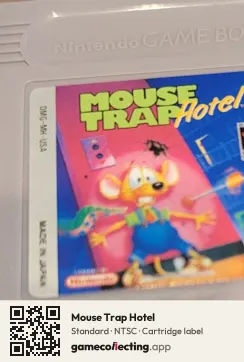 Mouse Trap Hotel Game Boy, NTSC cartridge label