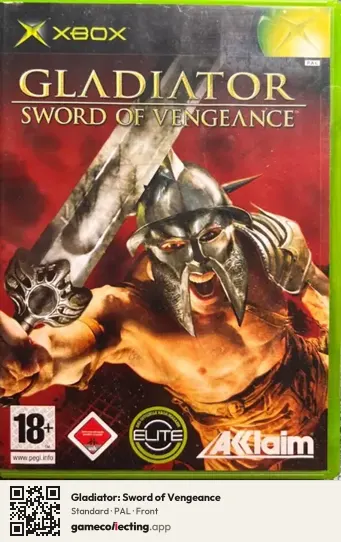 Gladiator: Sword of Vengeance Xbox, PAL box front