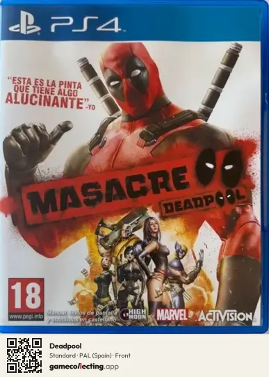 Deadpool PlayStation 4, Spain box front
