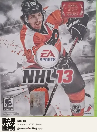NHL 13 Xbox 360, NTSC box front