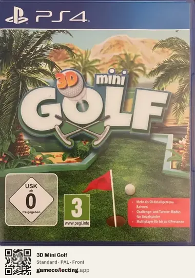 3D Mini Golf PlayStation 4, PAL box front