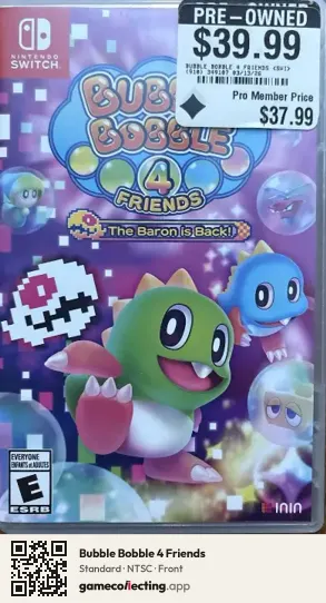 Bubble Bobble 4 Friends Nintendo Switch, NTSC box front